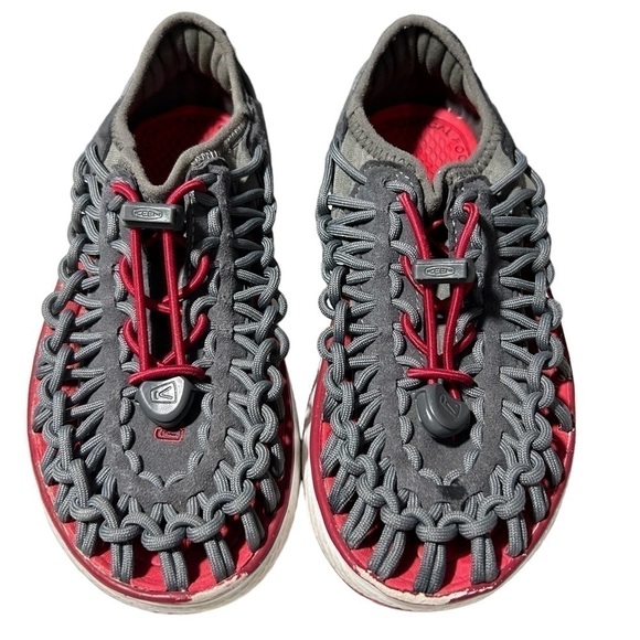 Keen Other - Keen Uneek O2 Sport Sandals Magnet Tango Red Gray Boy Girl 2 youth 1015485 Shoes